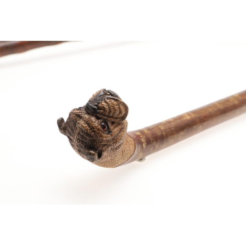 554 - 19THC WALKING STICK 'HERNES OAK WINDSOR' & BULLDOG WALKING STICK BY BRIGG. Including an interesting ... 