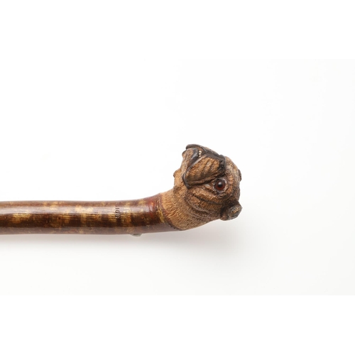 554 - 19THC WALKING STICK 'HERNES OAK WINDSOR' & BULLDOG WALKING STICK BY BRIGG. Including an interesting ... 