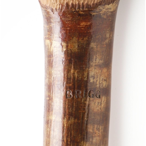 554 - 19THC WALKING STICK 'HERNES OAK WINDSOR' & BULLDOG WALKING STICK BY BRIGG. Including an interesting ... 