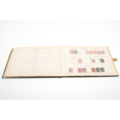 559 - 19THC LALLIER STAMP ALBUM - GREAT BRITAIN & WORLD STAMPS. An interesting partially filled album date... 