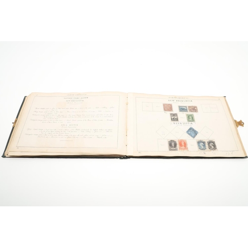 559 - 19THC LALLIER STAMP ALBUM - GREAT BRITAIN & WORLD STAMPS. An interesting partially filled album date... 