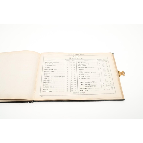 559 - 19THC LALLIER STAMP ALBUM - GREAT BRITAIN & WORLD STAMPS. An interesting partially filled album date... 