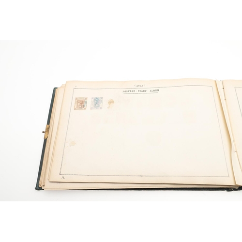 559 - 19THC LALLIER STAMP ALBUM - GREAT BRITAIN & WORLD STAMPS. An interesting partially filled album date... 