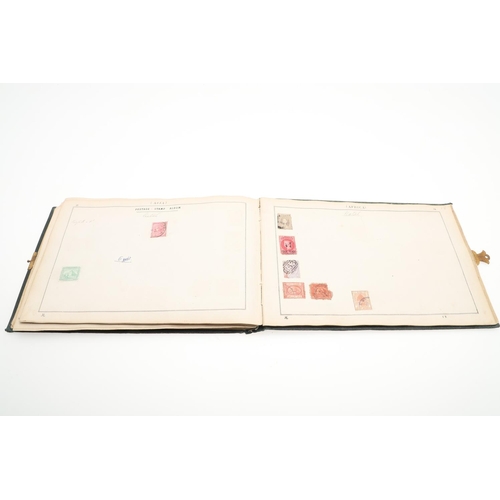 559 - 19THC LALLIER STAMP ALBUM - GREAT BRITAIN & WORLD STAMPS. An interesting partially filled album date... 