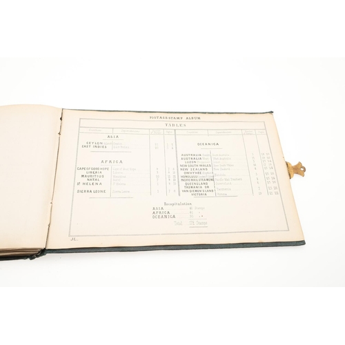 559 - 19THC LALLIER STAMP ALBUM - GREAT BRITAIN & WORLD STAMPS. An interesting partially filled album date... 