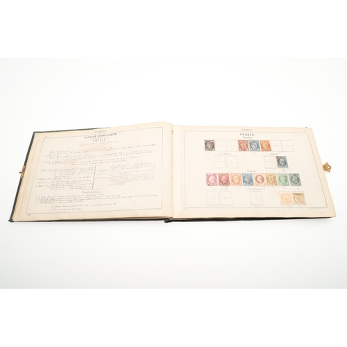 559 - 19THC LALLIER STAMP ALBUM - GREAT BRITAIN & WORLD STAMPS. An interesting partially filled album date... 