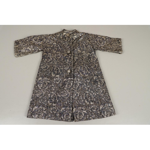 575 - NINA RICCI - VINTAGE FRENCH DESIGNER COAT. A 1960's Nina Ricci 3/4 length lame brocade evening coat.... 