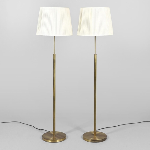 580 - JOSEF FRANK FOR SVENKST TENN - PAIR OF SWEDISH FLOOR STANDING LAMPS. A pair of large floor standing ... 