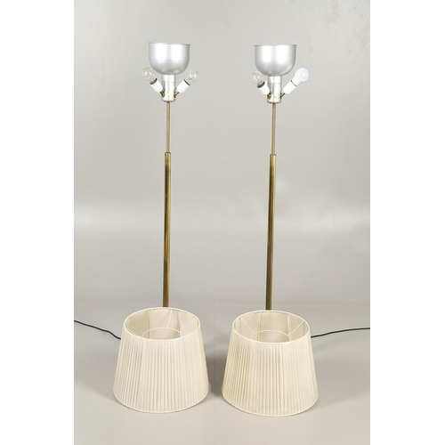 580 - JOSEF FRANK FOR SVENKST TENN - PAIR OF SWEDISH FLOOR STANDING LAMPS. A pair of large floor standing ... 