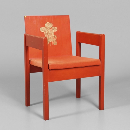 581 - PRINCE OF WALES INVESTITURE CHAIR. Designed by Lord Snowdon for the Prince of Wales Investiture in 1... 