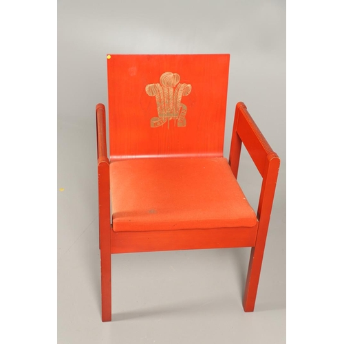 581 - PRINCE OF WALES INVESTITURE CHAIR. Designed by Lord Snowdon for the Prince of Wales Investiture in 1... 