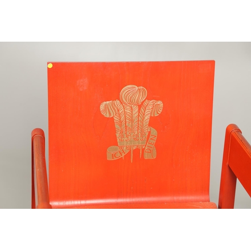 581 - PRINCE OF WALES INVESTITURE CHAIR. Designed by Lord Snowdon for the Prince of Wales Investiture in 1... 