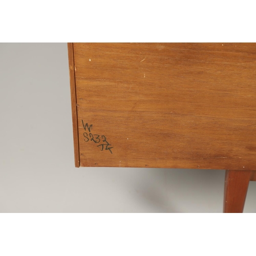 590 - MID CENTURY TEAK SIDEBOARD. Possibly by G Plan, with a large two door cupboard with internal shelf, ... 