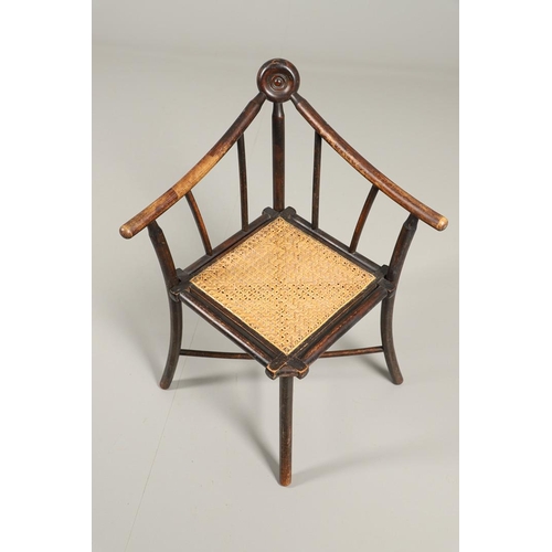 596 - UNUSUAL THONET STYLE CHILD'S CHAIR. An interesting child's chair in the Thonet style, with curved ar... 