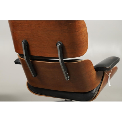 600 - CHARLES & RAY EAMES - VINTAGE DESIGNER LOUNGE CHAIR & OTTOMAN. Model Numbers 670 and 671, the wooden... 