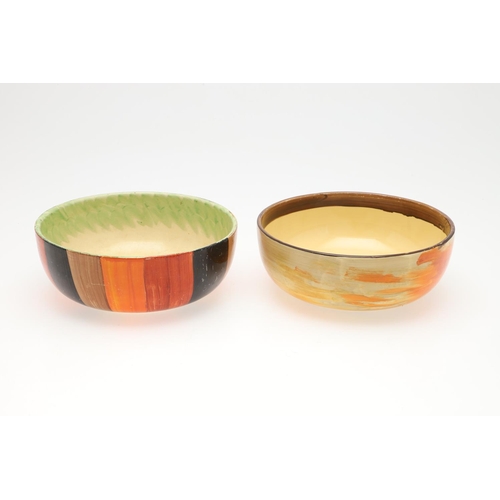 620 - VARIOUS MYOTT ART DECO BOWLS. A mixed group of Myott Pottery bowls, including an oval shaped dish pa... 