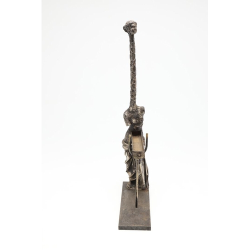 621 - AFTER SALVADOR DALI - 'VENUS A LA GIRAFFE', VENTURI ARTE. A white metal surrealist sculpture, with a... 