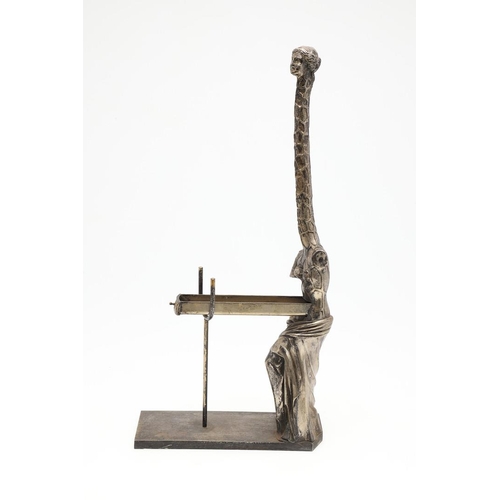 621 - AFTER SALVADOR DALI - 'VENUS A LA GIRAFFE', VENTURI ARTE. A white metal surrealist sculpture, with a... 