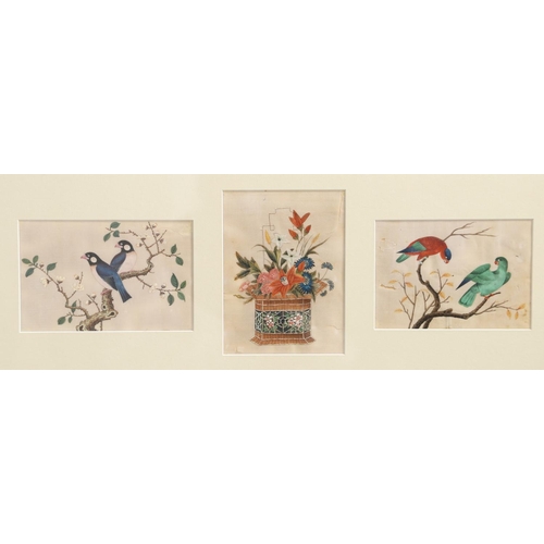 758 - CHINESE FRAMED PITH PAINTINGS. A collection of nine Chinese rice paper paintings, with depictions of... 