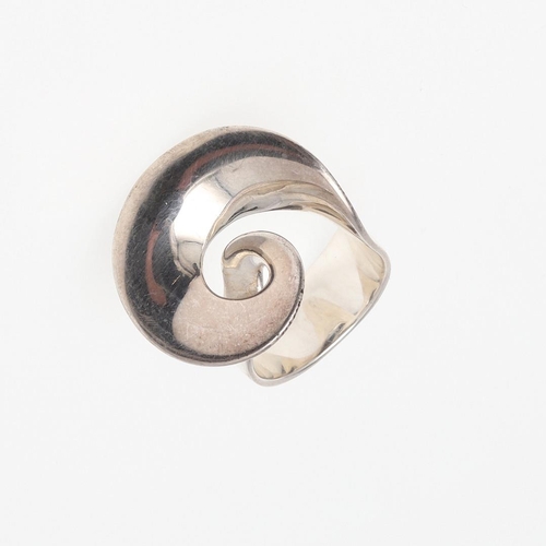 1000 - A SILVER RING BY GEORG JENSEN. design number 443, with maker's mark and stamped 925 S, 8.6 grams. Si... 