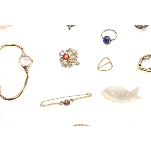 782 - A QUANTITY OF JEWELLERY. including two single row graduated cultured pearl necklaces, a lady's 9ct g... 