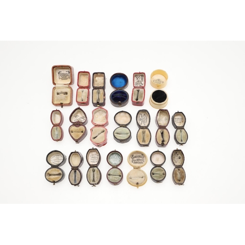 793 - TWENTY ASSORTED VINTAGE RING BOXES. of assorted shapes and sizes.