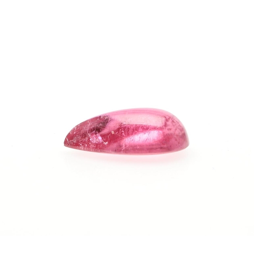 796 - A LOOSE PINK TOURMALINE STONE. the pear-shaped tourmaline weighs approximately 25.80 carats.