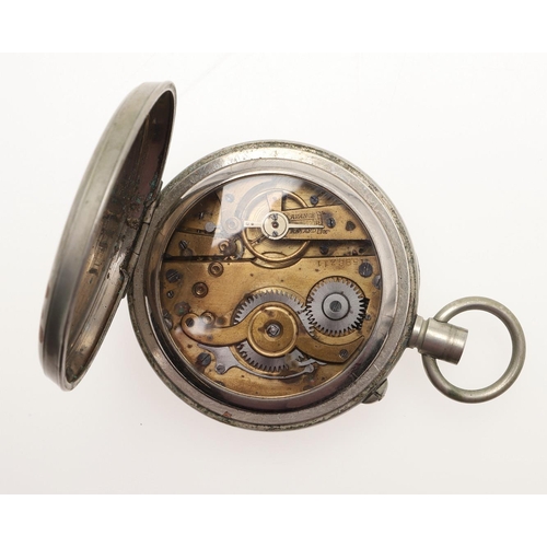 861 - A SILVER CENTRE SECONDS CHRONOGRAPH OPEN FACED POCKET WATCH. the white enamel  dial with Roman numer... 