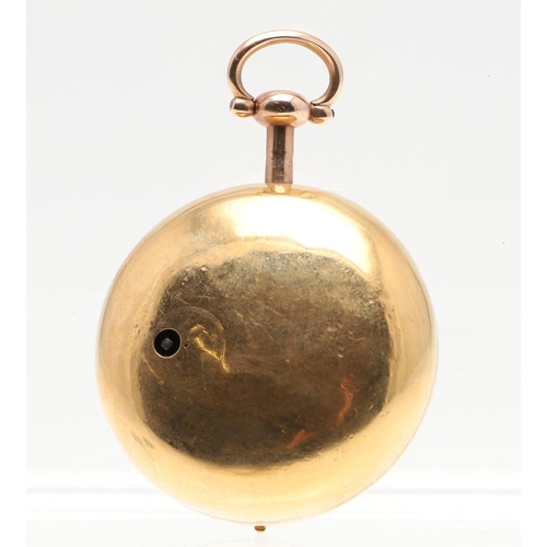 880 - AN 18TH CENTURY GOLD PAIR CASED POCKET WATCH. the gold engraved dial signed Viet, London, with Roman... 