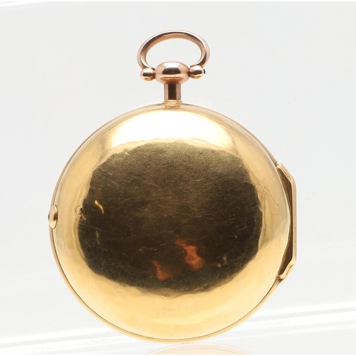 880 - AN 18TH CENTURY GOLD PAIR CASED POCKET WATCH. the gold engraved dial signed Viet, London, with Roman... 