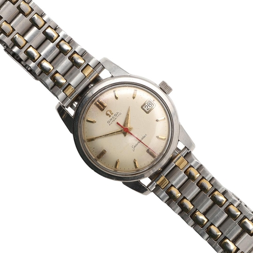 899 - A GENTLEMAN'S STAINLESS STEEL SEAMASTER AUTOMATIC WRISTWATCH BY OMEGA. the signed circular dial with... 