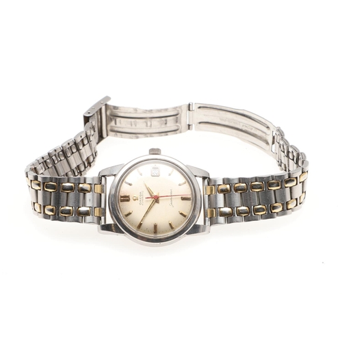 899 - A GENTLEMAN'S STAINLESS STEEL SEAMASTER AUTOMATIC WRISTWATCH BY OMEGA. the signed circular dial with... 