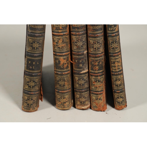 135 - SIR CHARLES WILLIAM WILSON AND STANLEY LANE-POOLE. Picturesque Palestine, Sinai and Egypt, 5 volumes... 