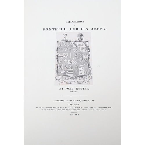 146 - JOHN RUTTER. Delineations of Fonthill and Its Abbey, 1823. John Rutter. Delineations of Fonthill and... 