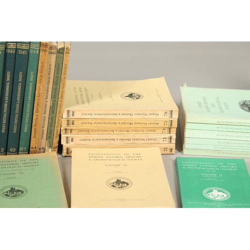 149 - PROCEEDINGS OF THE DORSET NATURAL HISTORY AND ARCHAEOLOGICAL SOCIETY, APPROXIMATELY 105 VOLUMES PLUS... 