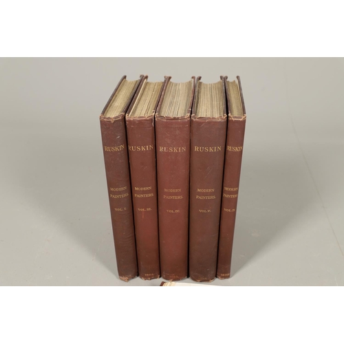 16 - JOHN RUSKIN. Modern Painters, 6 Volumes, 1888, and 3 others similar. John Ruskin. Modern Painters, 6... 