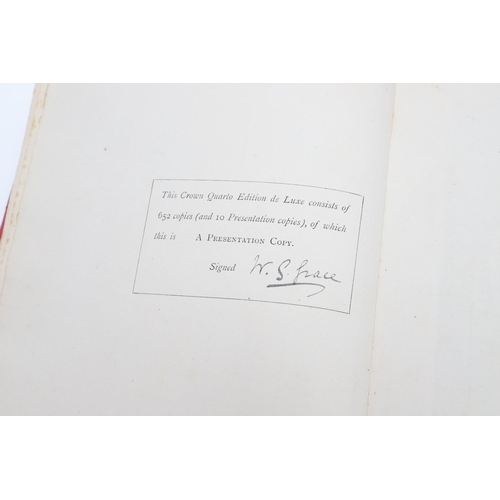 346 - W.G. GRACE. Cricket. W.G. Grace. Cricket, first edition, presentation Edition de Luxe, signed by the... 