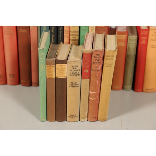 349 - SIR ALFRED MUNNINGS. An Artist's Life, 3 volumes, 1950-52, and 32 others, mostly hunting and horse r... 