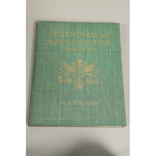 35 - M. JOURDAIN. English Interiors in Smaller Houses: From the Restoration to the Regency, 1660-1830, 19... 