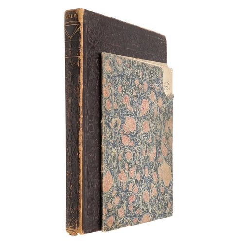 458 - ELIZABETH BARRETT BROWNING. An album of sketches and manuscript copies by the Barrett's and their ci... 