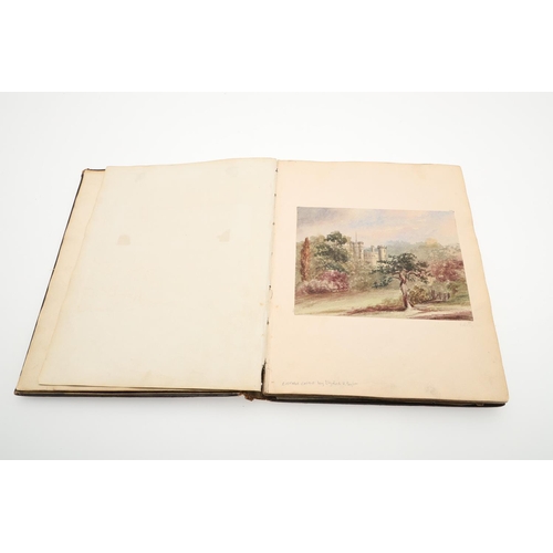 458 - ELIZABETH BARRETT BROWNING. An album of sketches and manuscript copies by the Barrett's and their ci... 