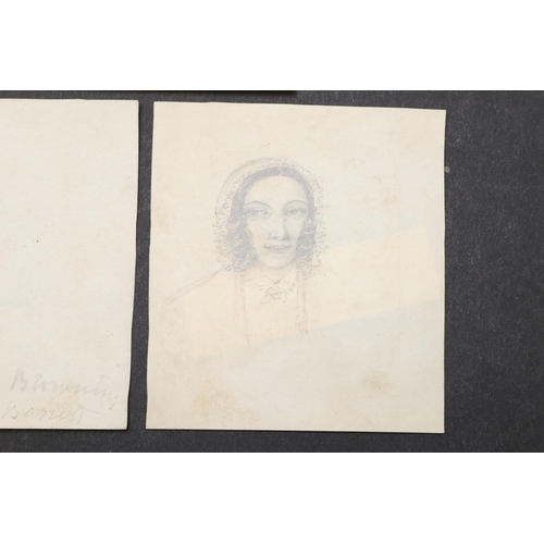 460 - ARABELLA MOULTON-BARRETT. Portrait of Elizabeth Barrett-Browning, c. 1835. Arabella Moulton-Barrett.... 