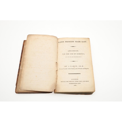 461 - ELIZABETH BARRETT BROWNING. Latin Prosody Made Easy, 1809. Elizabeth Barrett Browning. J. Carey. Lat... 