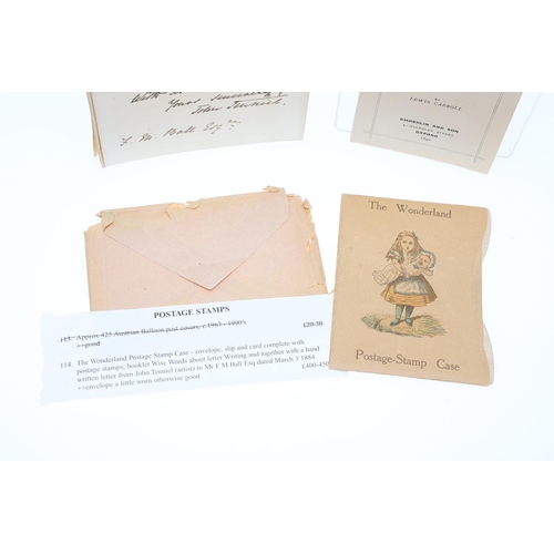 61 - LEWIS CARROLL. Wonderland Postage Stamp Case and Letter. Lewis Carroll. Wonderland Postage Stamp Cas... 