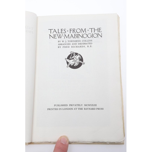 64 - W. J. TOWNSEND COLLINS. Tales from the New Mabinogion, first edition, presentation copy, 1923, and t... 