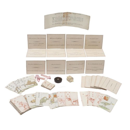 76 - ANON. Games, c. 1800-1840. Anon. Games. A group of 31 captioned cards, divided into two suites, 16 p... 