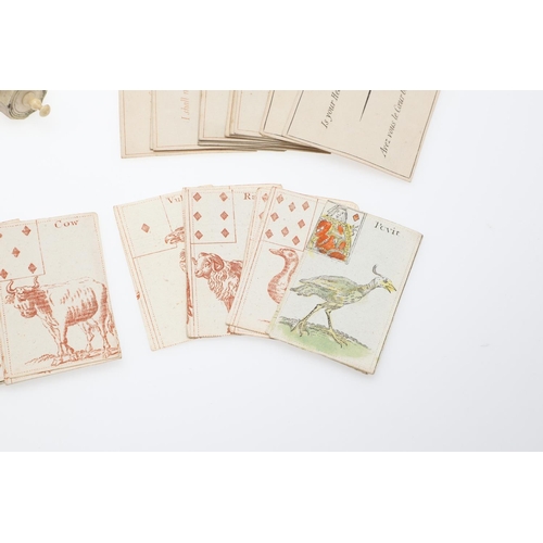 76 - ANON. Games, c. 1800-1840. Anon. Games. A group of 31 captioned cards, divided into two suites, 16 p... 