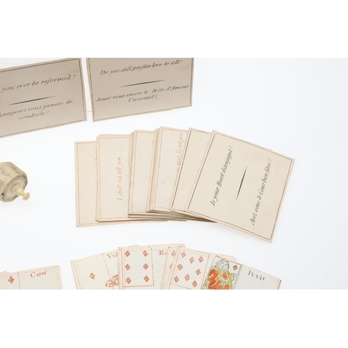 76 - ANON. Games, c. 1800-1840. Anon. Games. A group of 31 captioned cards, divided into two suites, 16 p... 