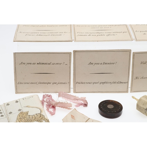 76 - ANON. Games, c. 1800-1840. Anon. Games. A group of 31 captioned cards, divided into two suites, 16 p... 