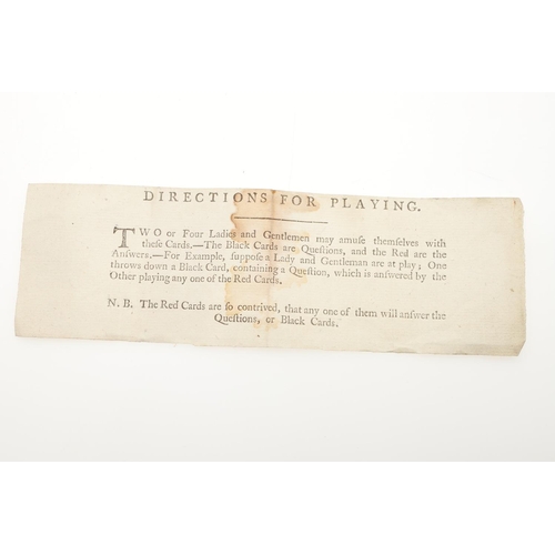 76 - ANON. Games, c. 1800-1840. Anon. Games. A group of 31 captioned cards, divided into two suites, 16 p... 